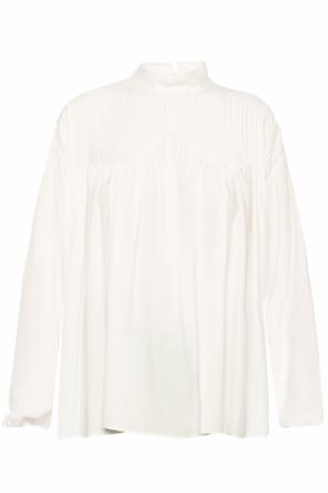 Pleated top with band collar, zdjęcie 1 Pleated top with band collar od N21